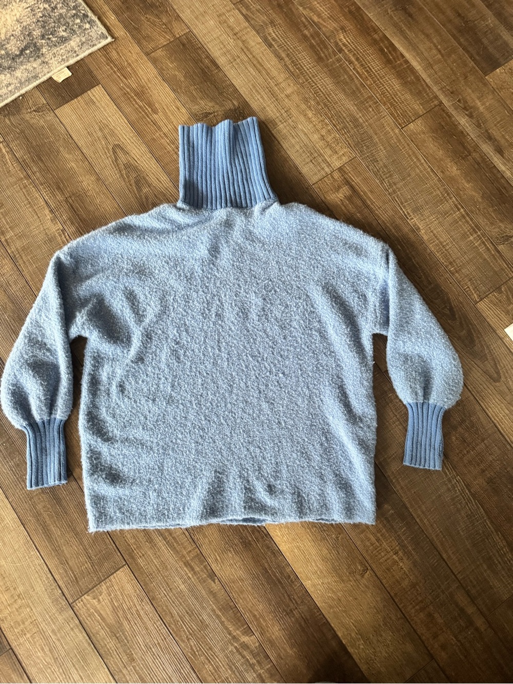 Offline by Aerie Cozy Light Blue Ribbed Turtleneck Sweater